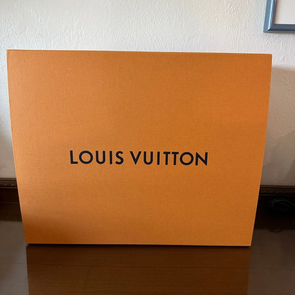 Louis Vuitton Magnetic Collapsible Large Orange Storage Gift Box 18x14.5x7